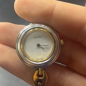 gucci 90’s 18k bezel watch